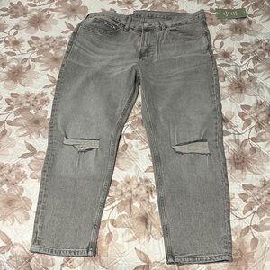 H&M Men's Gray Distressed Relaxed Jeans